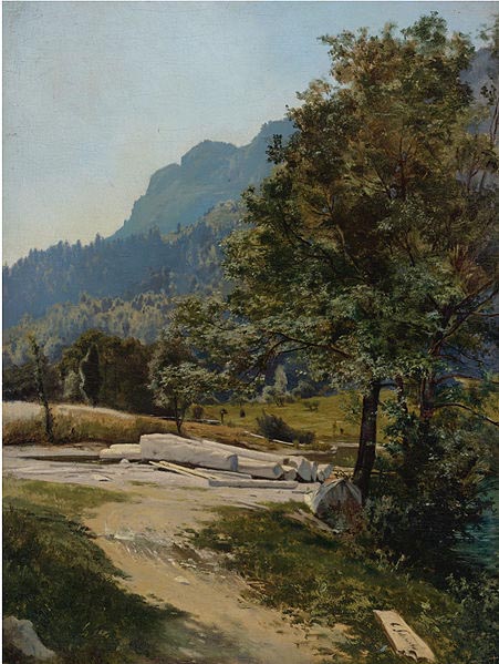 Carl Schuch Wooded landscape